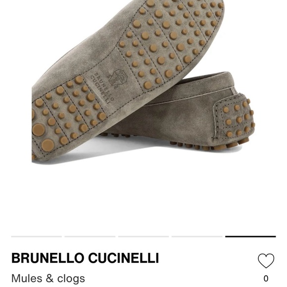 Brunello Cucinelli Grey Suede Loafers Size 38 New - Picture 7 of 9